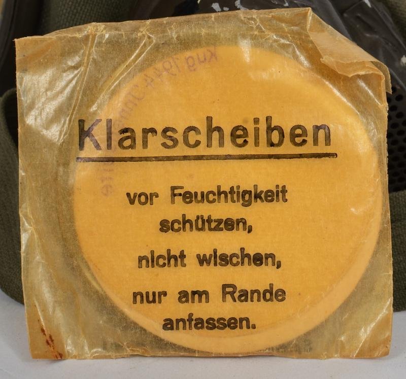 WW2 German Matching Numbers Gas Mask Set with June 1944 Dated Filter — image 9