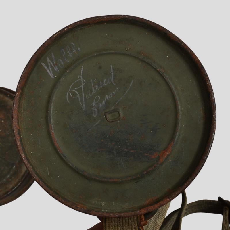 WW2 German Named Gas Mask & Canister With Original Straps — image 7