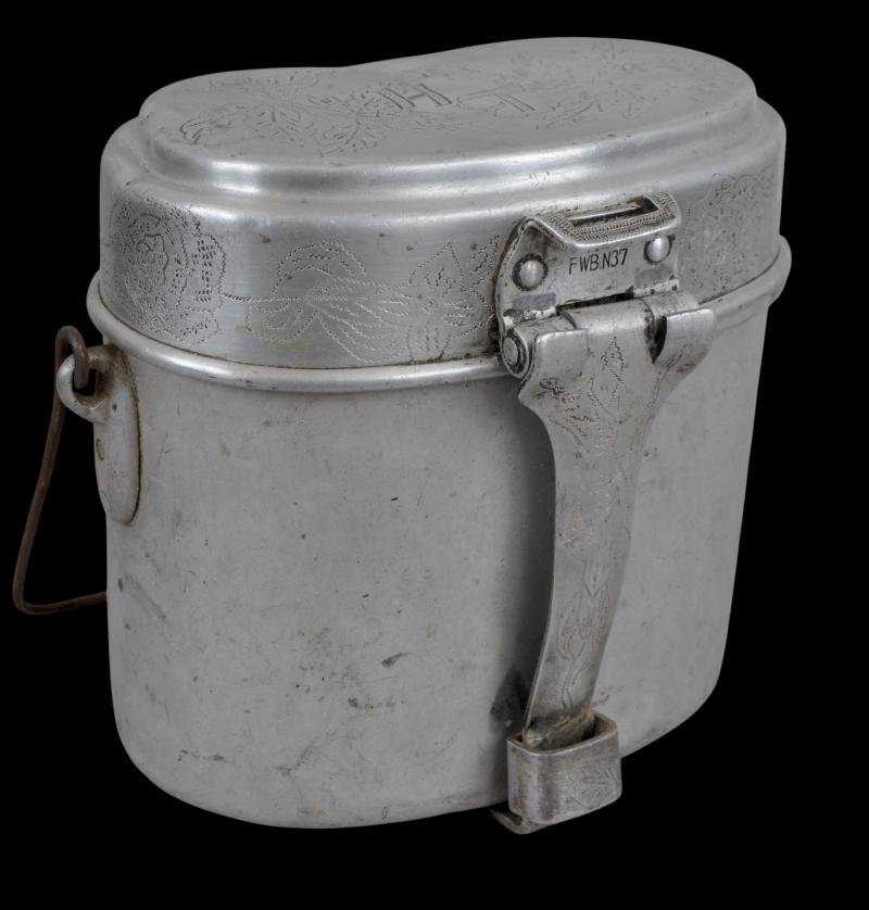 WW2 German Soldier Decorated M31 Messtin — image 2