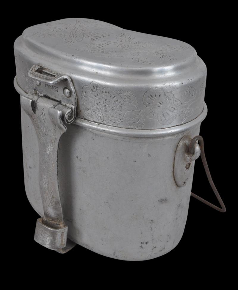 WW2 German Soldier Decorated M31 Messtin — image 3