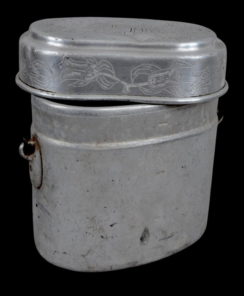 WW2 German Soldier Decorated M31 Messtin — image 5