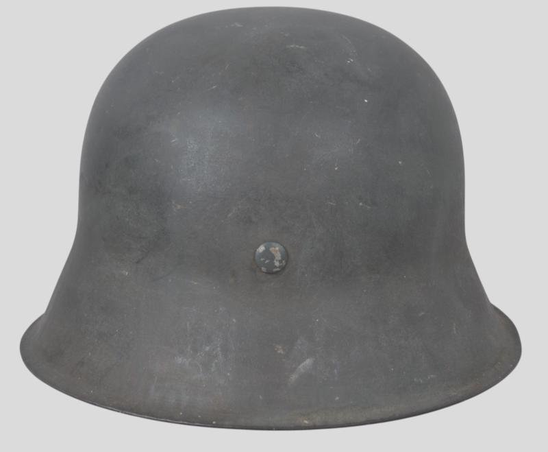WW2 German 'Named' Army Single Decal M42 Helmet With Shrapnel Strike To Lip — image 6