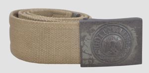 WW2 German Army Webbing Belt With Matching Green Buckle