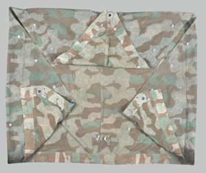 WW2 German M31 Splinter Camouflage Zeltbahn With Zeltbahn Rope Intact