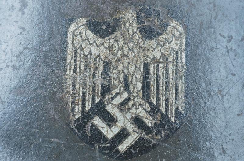WW2 German Army M42 Single Decal Combat Helmet — image 14