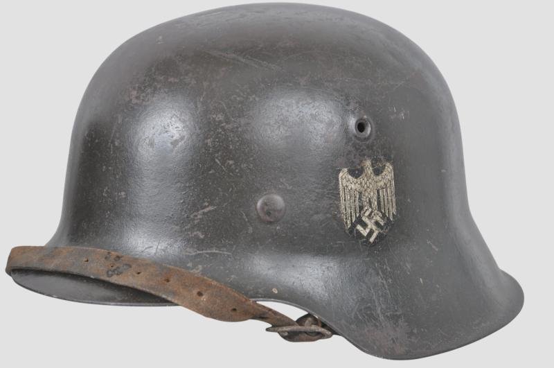 WW2 German Army M42 Single Decal Combat Helmet — image 2