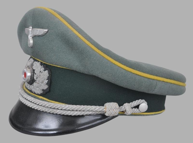 WW2 German Double Erel Signals Officer Peaked Cap — image 3