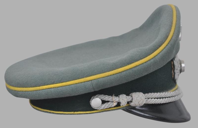 WW2 German Double Erel Signals Officer Peaked Cap — image 4