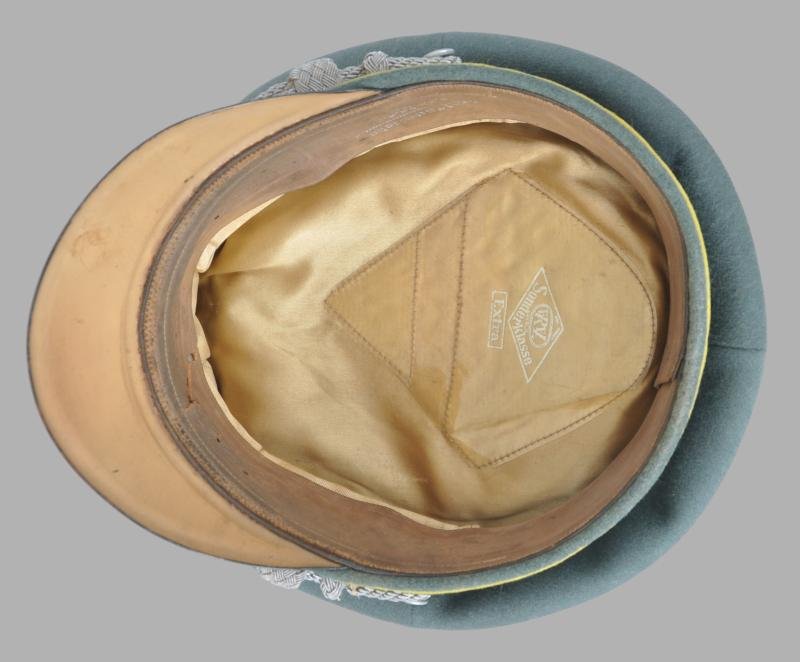 WW2 German Double Erel Signals Officer Peaked Cap — image 9
