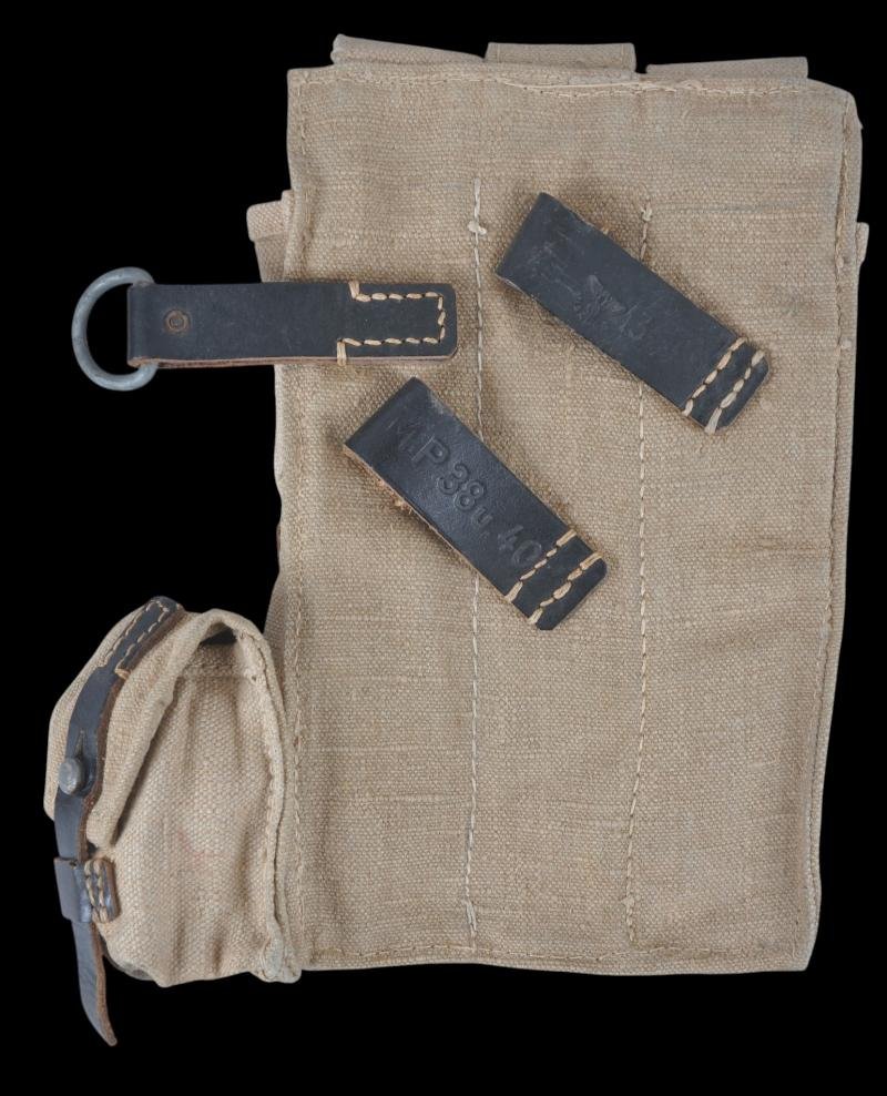 WW2 German MP40 Magazine Pouch With Loading Tool Pouch 1943 — image 2