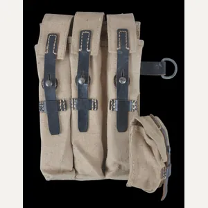 WW2 German MP40 Magazine Pouch With Loading Tool Pouch 1943