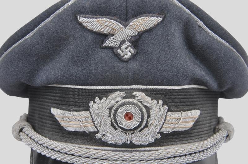 WW2 German 'Double Erel' Luftwaffe Officers Cap — image 7