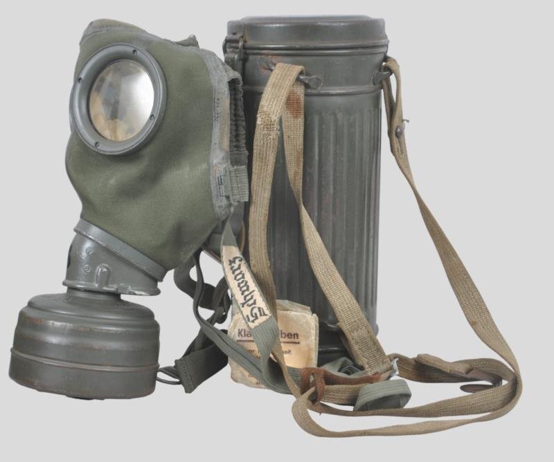 WW2 German Army/Luftwaffe Matching Numbered Gas Mask Set Named To 'Schwarz' — image 2