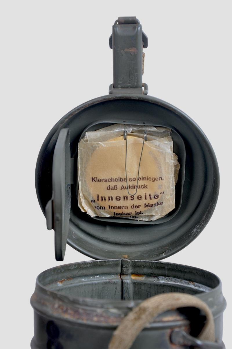WW2 German Army/Luftwaffe Matching Numbered Gas Mask Set Named To 'Schwarz' — image 4