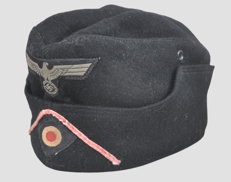 WW2 German M34 Panzer Side Cap With Pink Soutache — image 2