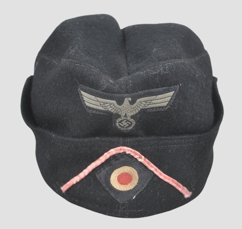 WW2 German M34 Panzer Side Cap With Pink Soutache — image 3