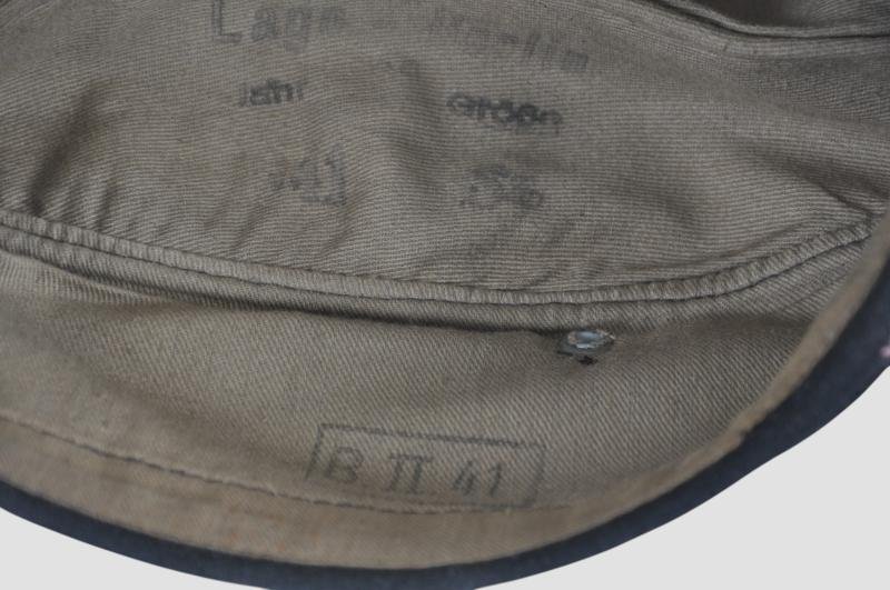 WW2 German M34 Panzer Side Cap With Pink Soutache — image 8
