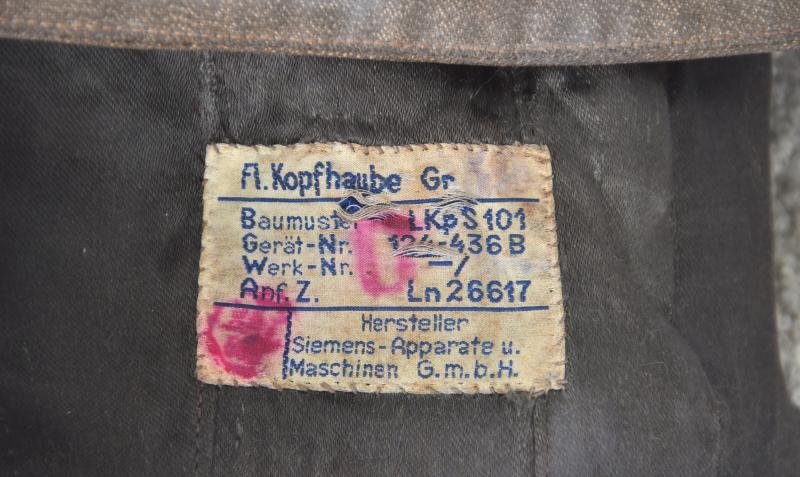 WW2 German Luftwaffe Summer Pattern LKpS 101 Flying Helmet — image 7