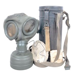 WW2 German Luftwaffe Gas Mask & Canister With Original Long …