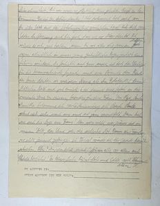 Lettre de Hermann Göring - prisonnier à Nuremberg