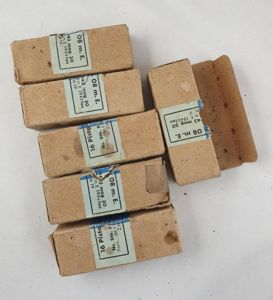 6 boites de conditionnement en carton de munitions 9mm