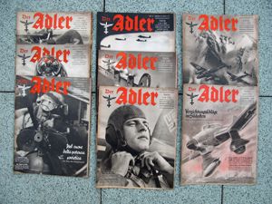 Lot de 22 revues 'Der Adler' en Italien de 1941