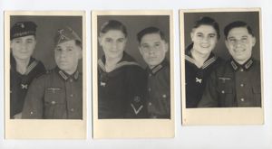 Trois cartes postales d'un soldat de la Heer et d'un …