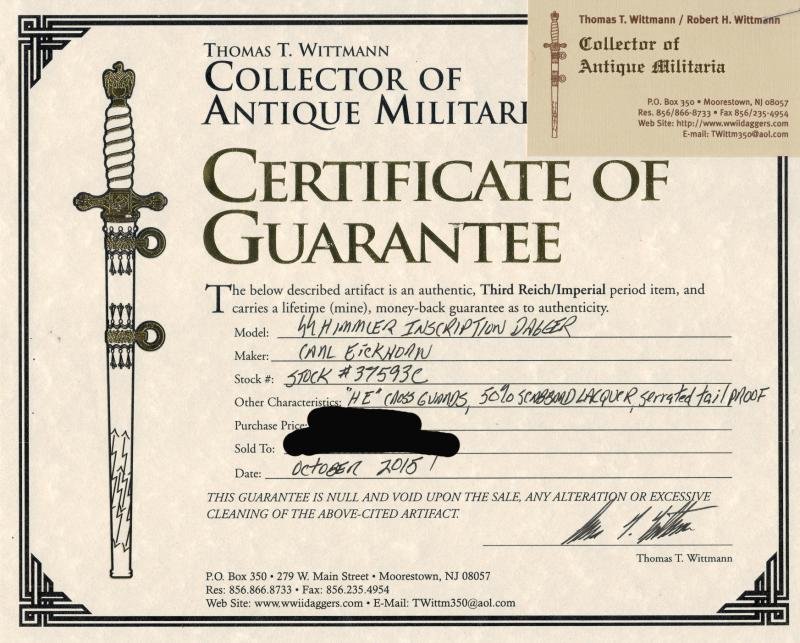 Himmler dedicated SS dagger - Dague M33 dedicacée Himmler (1) — image 10