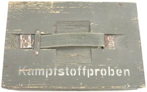 German Wehrmacht Kampfstoffproben Box chr 4, Late War 1944 Box, …