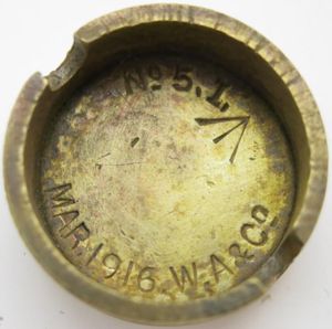 British WWI Mills Nº 5. I. MAR. 1916. W. A …