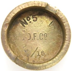 British WWI Mills Nº 5 I Base Plug D.F.Cº 12/16 …