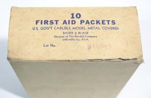 USA WWII 1 Small First Aid Packets Carlisle Model Metal …