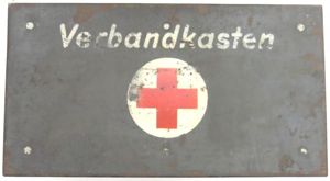 German Wehrmacht Verbandkasten Vehicle Numbered WH-636593, 1938 Dated, Super Condition.