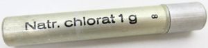 German Wehrmacht Sanitär Aluminium Tablettenröhrchen Medical Pills Tube Natr. chlorat. …