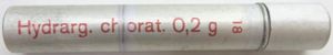 German Wehrmacht Sanitär Aluminium Tablettenröhrchen Medical Pills Tube Hydrarg. chlorat. …