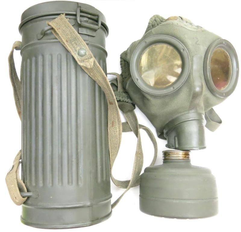 German Wehrmacht Combat GM38 Gas Mask Set Matching 1938-1939 Mega Mint Condition, Feldwebel Franz B...., Part I Of II. — image 2