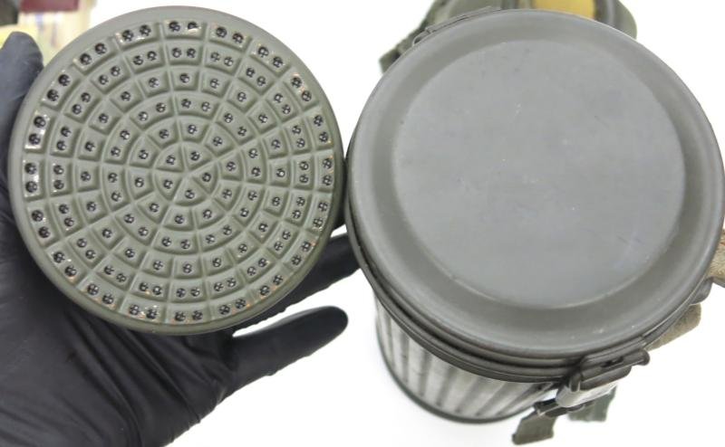 German Wehrmacht Combat GM38 Gas Mask Set Matching 1938-1939 Mega Mint Condition, Feldwebel Franz B...., Part I Of II. — image 6