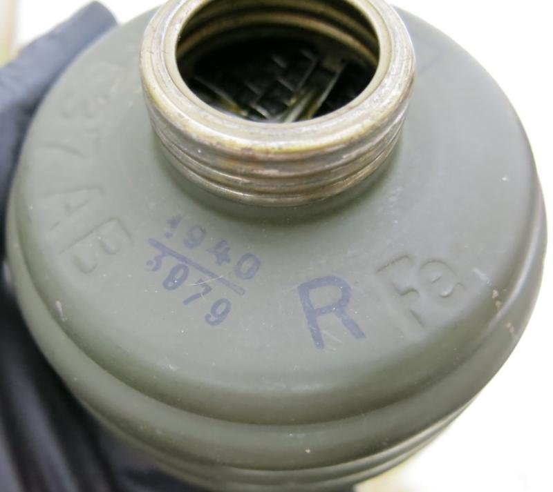 German Wehrmacht Combat GM38 Gas Mask Set, Typical Late War Mixed Parts Made Set, Part II Of II. — image 3