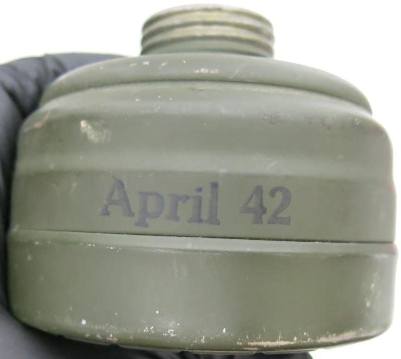 German Wehrmacht Combat GM38 Gas Mask Set, Typical Late War Mixed Parts Made Set, Part II Of II. — image 4