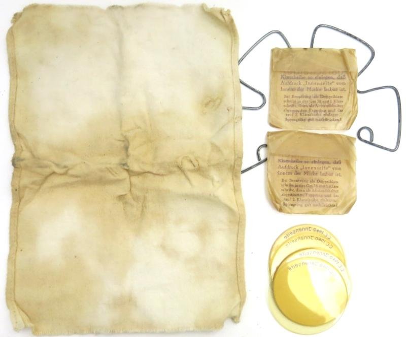 German Wehrmacht Combat GM38 Gas Mask Set, Typical Late War Mixed Parts Made Set, Part II Of II. — image 9