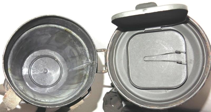 German Wehrmacht Combat GM38 Gas Mask Set, Typical Late War Mixed Parts Made Set, Part I Of II. — image 11