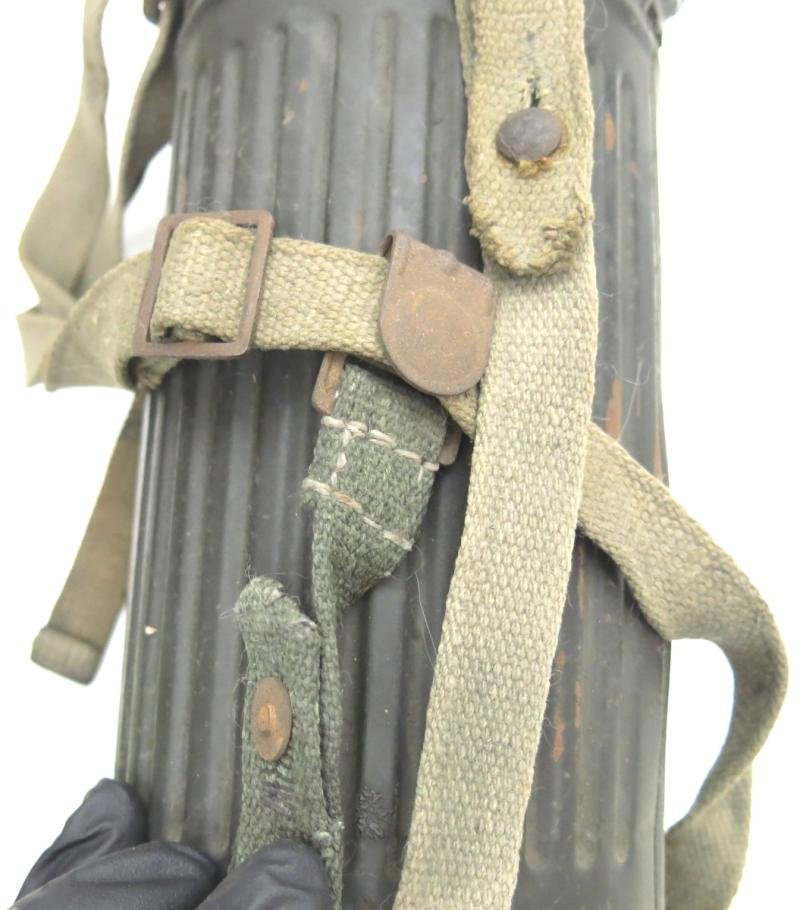 German Wehrmacht Combat GM38 Gas Mask Set, Typical Late War Mixed Parts Made Set, Part I Of II. — image 5