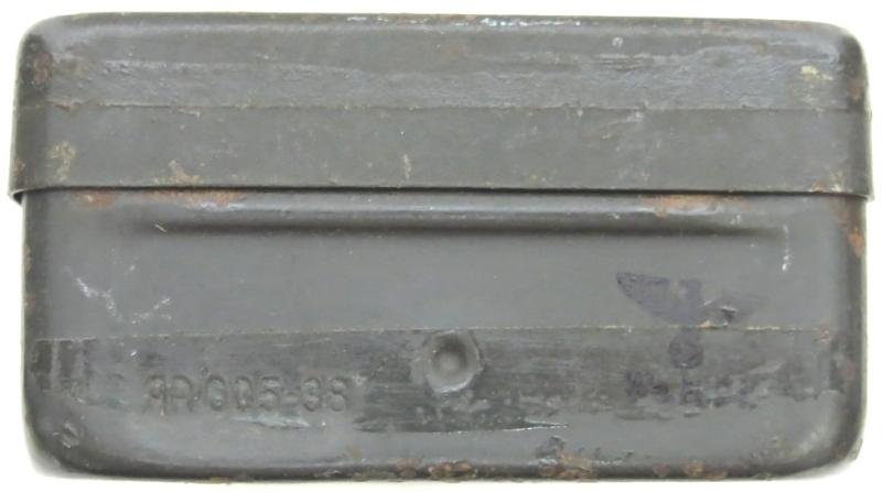 German Wehrmacht 4 Stück Druck-Zünder 35 DZ35 Fuze RR 605 1938 Metal Box, Rare, Empty. — image 5