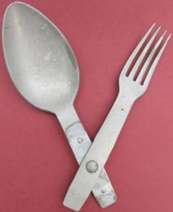 German Wehrmacht Göffel Folding Spoon And Fork Aluminium Made GK&F …
