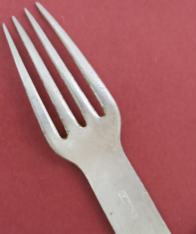 German Wehrmacht Göffel Folding Spoon And Fork Aluminium Made G&CL 40. — image 6