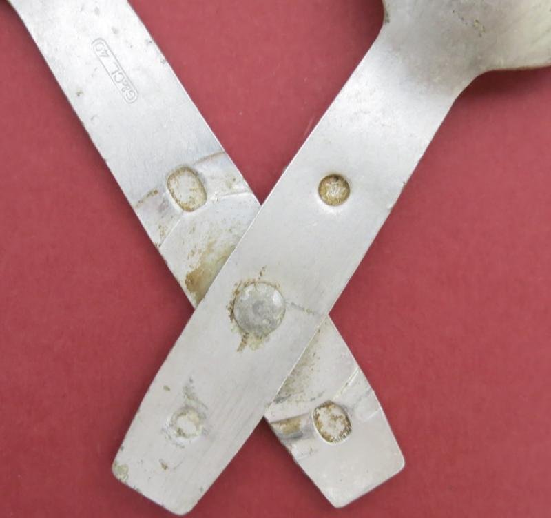 German Wehrmacht Göffel Folding Spoon And Fork Aluminium Made G&CL 40. — image 8
