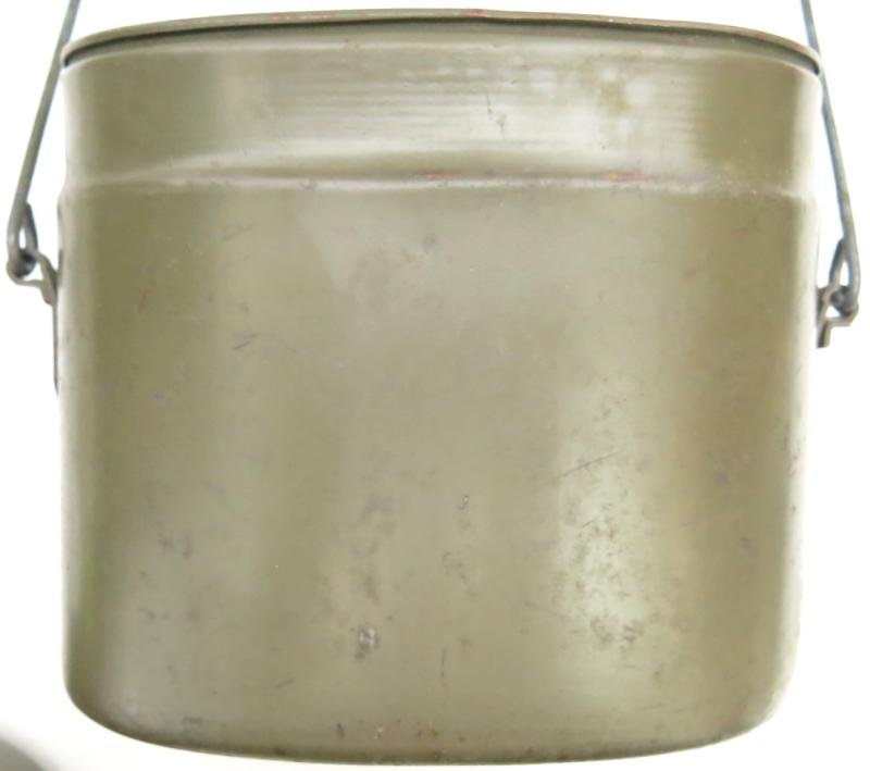 German Wehrmacht Kochgeschirr M42 Red Enamel Inside Steel Mess Kit CFL 44 Matching. — image 13