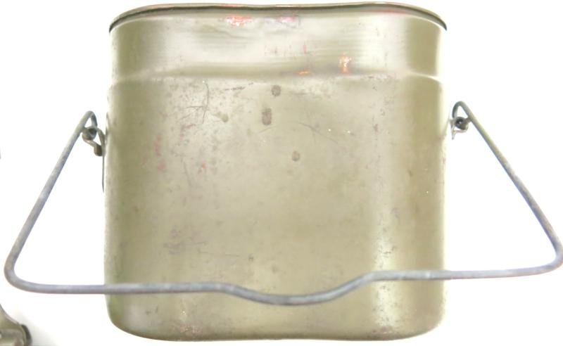 German Wehrmacht Kochgeschirr M42 Red Enamel Inside Steel Mess Kit CFL 44 Matching. — image 15