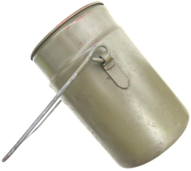 German Wehrmacht Kochgeschirr M42 Red Enamel Inside Steel Mess Kit CFL 44 Matching. — image 16