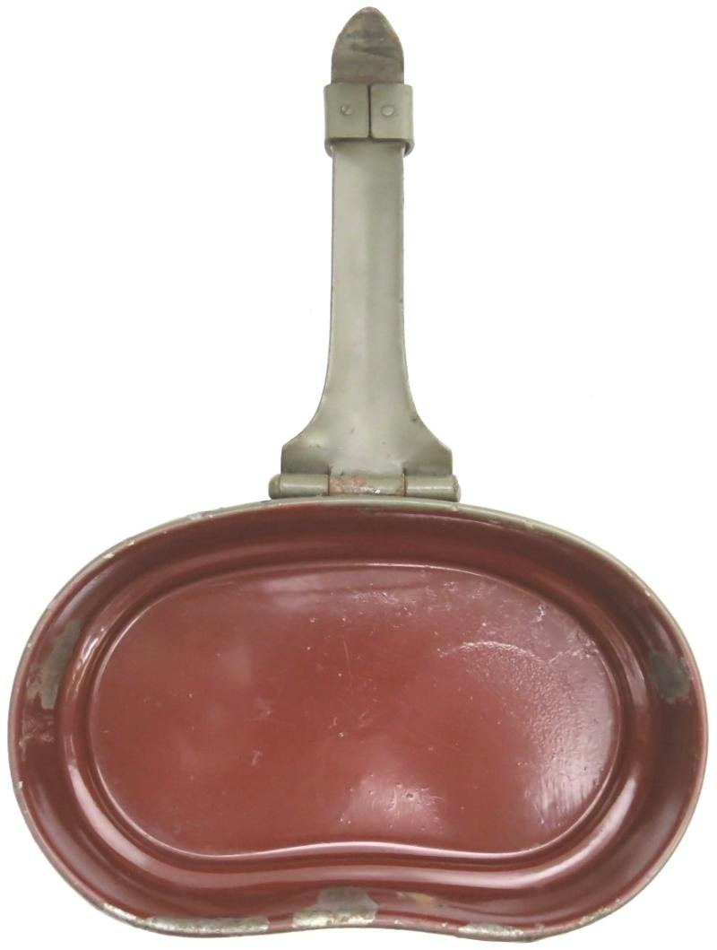 German Wehrmacht Kochgeschirr M42 Red Enamel Inside Steel Mess Kit CFL 44 Matching. — image 18